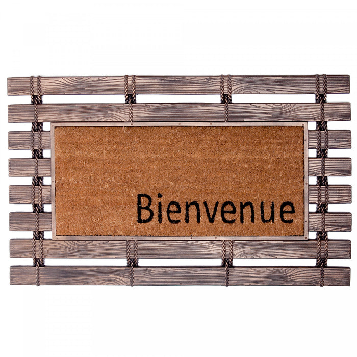Bienvenue Rubber Fence with Coir Mat Floormat