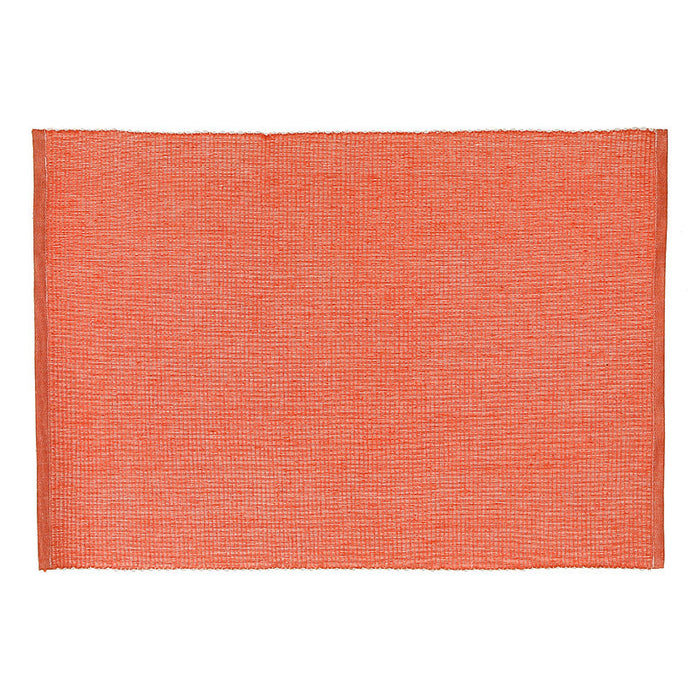 Chambray Ribbed Placemat Orange - Set of 12