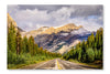 Scenic View Of The Road On Icefields Parkway 28x42 Wall Art Frame And Fabric Panel