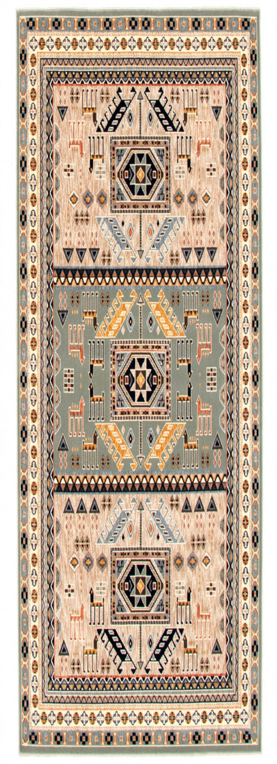Quincy Teal Area Rug - 2'8" x 10'0"