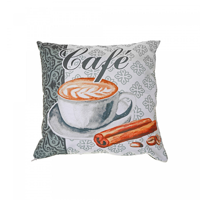 Polyester Digital Print Cushion Cafe Latte 18 x 18 - Set of 2