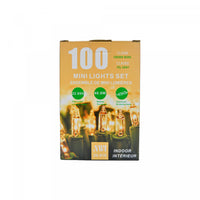 100 Lt Indoor Mini Light Set Clear Bulbs - Set of 2 Christmas Lights