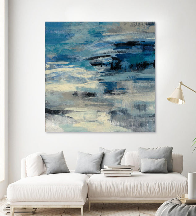 \"Indigo Wave\" Giant Art 54x54 Wall Art