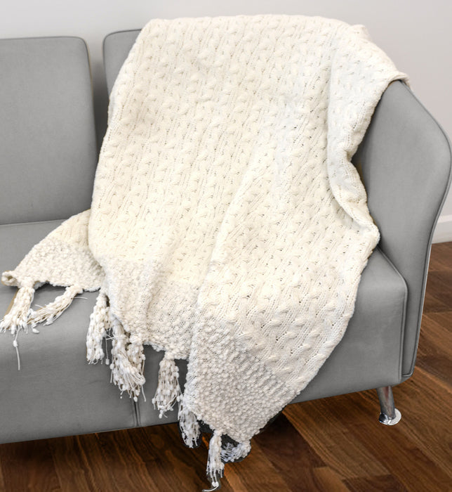 Peniche 50\" x 60\" Throw - Ivory