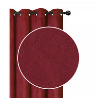 Faux Suede Panel With 8 Grommets Red - Set of 2 Drapes and Blinds