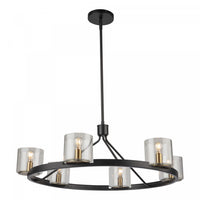 Salinas Black & Brass 6-Light Chandelier
