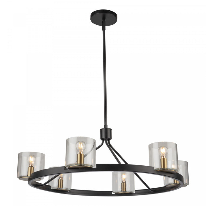 Salinas Black & Brass 6-Light Chandelier