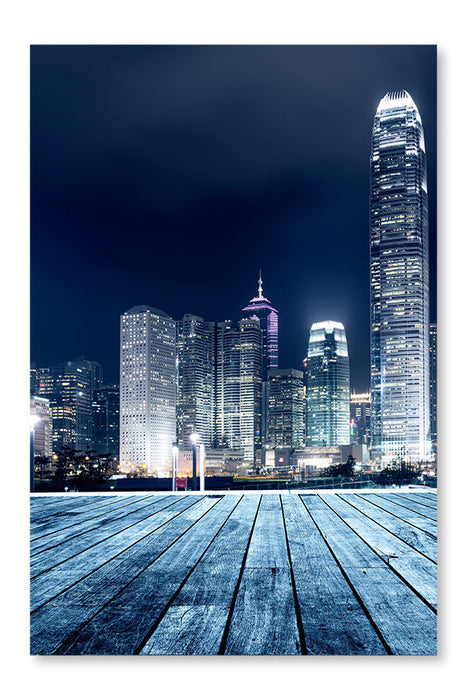 Hong Kong 16x24 Wall Art Frame And Fabric Panel