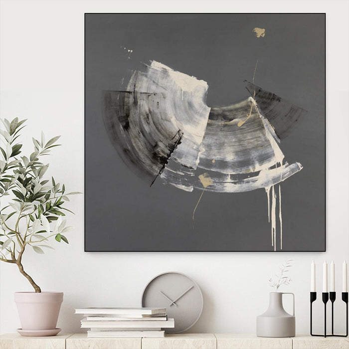 \"Elegance\" Canvas Framed Black 20x20 Wall Art