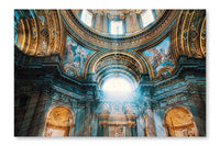 Sant'agnese In Agone In Rome, Italy 24x36 Wall Art Frame And Fabric Panel