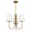 Rhythm 3-Light Brushed Gold Chandelier