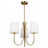 Rhythm 3-Light Brushed Gold Chandelier 