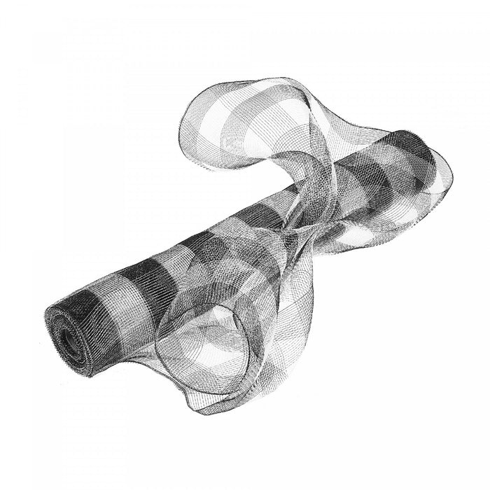 Mesh Ribbon White Buffalo 21\"x10\" - Set of 2 Crafts