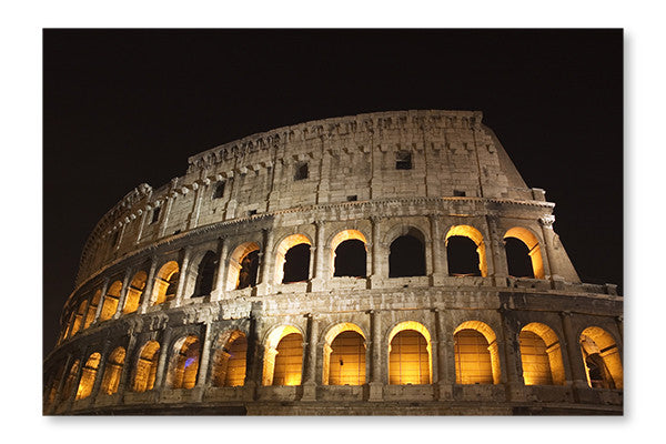 Coliseum At Night 16x24 Wall Art Frame And Fabric Panel