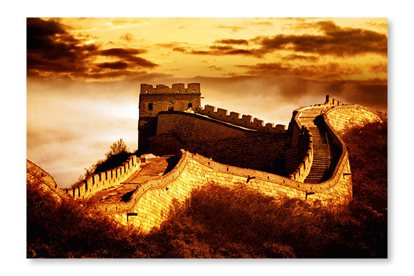 Great Wall Of Badaling 28x42 Wall Art Frame And Fabric Panel