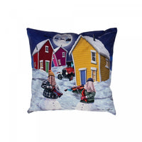 Velvet Cushion Snowmers 18 x 18 - Set of 2 Cushions