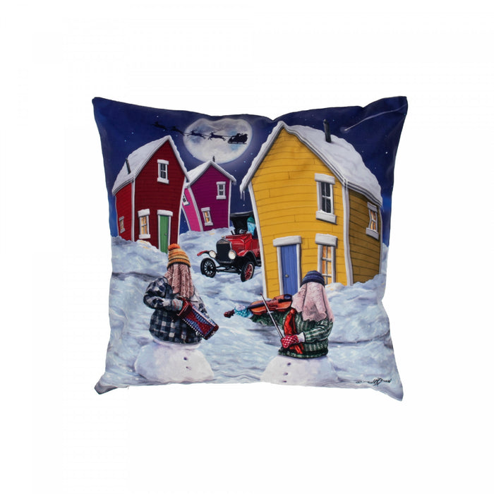 Velvet Cushion Snowmers 18 x 18 - Set of 2 Cushions