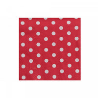 20 Pack 3 Ply Cocktail Napkin Red Polka Dot - Set of 6