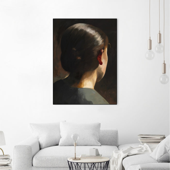 \"Ines\" Canvas Framed Black 24x32 Wall Art