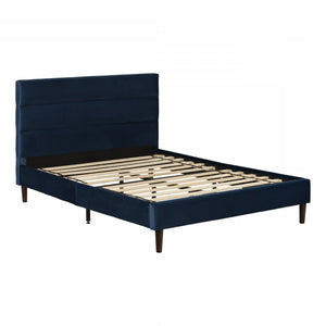 Maliza Upholstered Full Platform Bed - Blue 