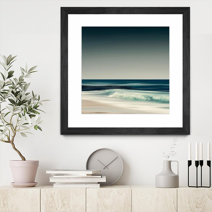 \"Cristal Surf\" Matted and Framed Black 36x36 Wall Art