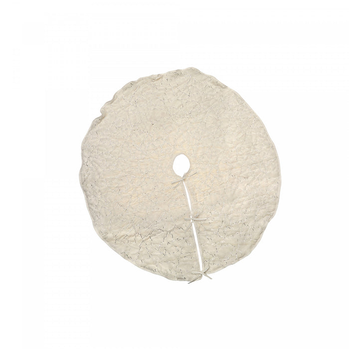 Sequined Tree Fleece Tree Skirt White Christmas Tree