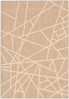Sadie Abstract Taupe-Champagne Area Rug - 3'11