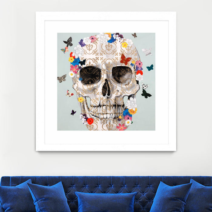 \"Party Favor\" Matted and Framed White 30x30 Wall Art