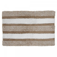 Microfibre Striped Bathmat Taupe 20 x 32
