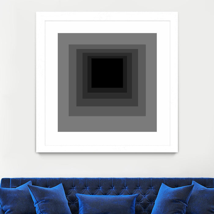 \"After Josef A\" Matted and Framed White 36x36 Wall Art