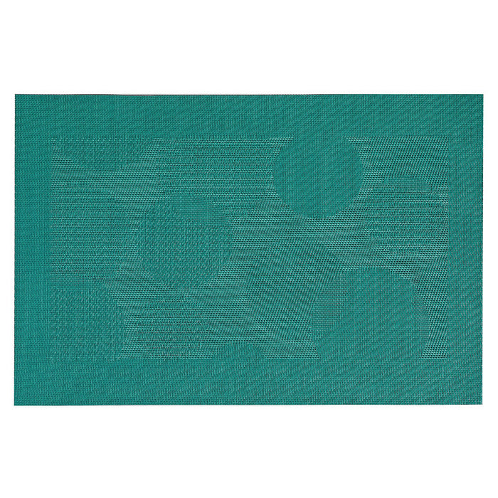 Vinyl Placemat Bubbles Teal - Set of 12