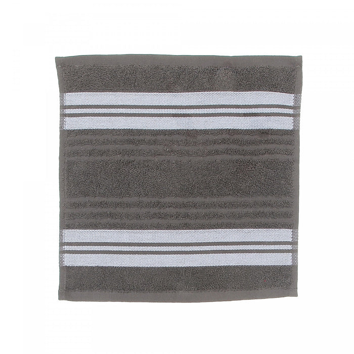 Deluxe Wash Cloth 12 x 12 Cool Grey - Set of 6 Towels