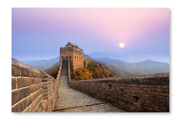 The Great Wall At Sunrise 28x42 Wall Art Frame And Fabric Panel