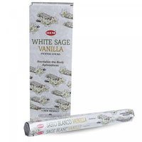 Hem Incense 20 Stick White Sage Vanilla - Set of 6 Incense Sticks