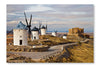 Traditional Spain - Windmills Of Don Quixote 28x42 Wall Art Frame And Fabric Panel