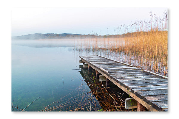 Irish Lake Before Sunrise 16x24 Wall Art Frame And Fabric Panel