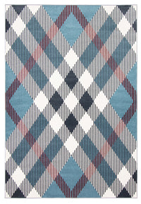 Kors Blue Machine Washable Area Rug - 8'0