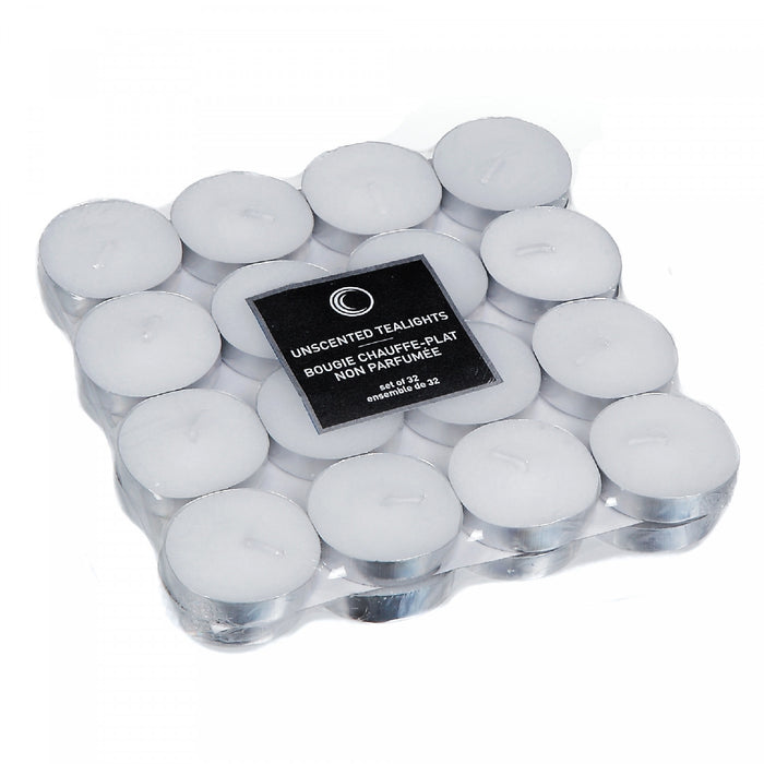 32 Pk Unscented Tealights White - Set of 2 Candle