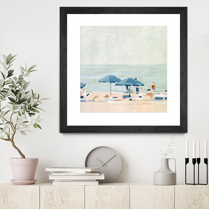 \"If It's The Beaches I\" Matted and Framed Black 36x36 Wall Art