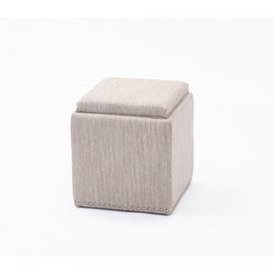 Chase Fabric Ottoman with Flip Tray Lid Light Grey Benches