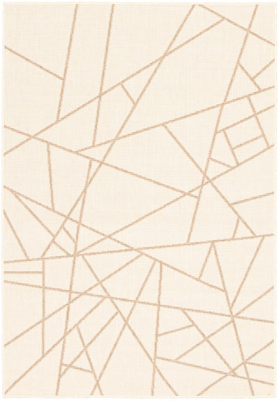 Sadie Abstract Champagne-Taupe Area Rug - 7'10" x 10'2"