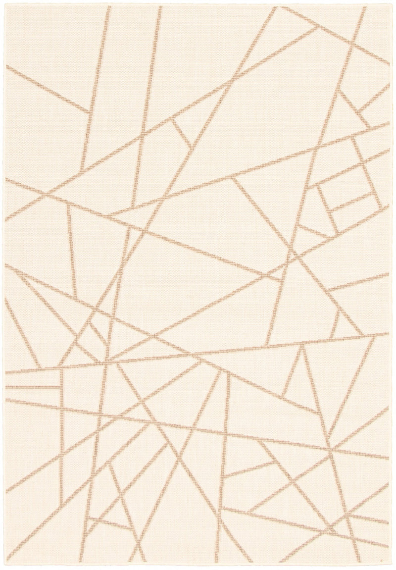 Sadie Abstract Champagne-Taupe Area Rug - 7'10" x 10'2"