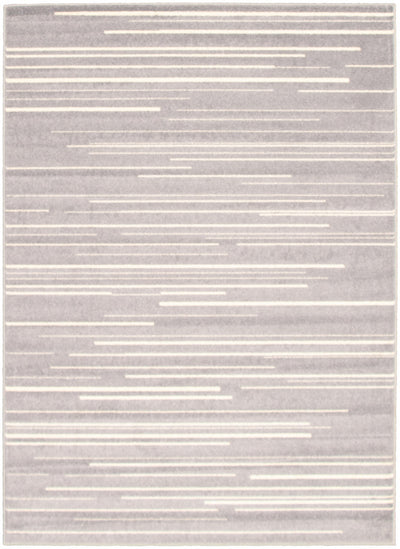 Faith Silver-Cream Area Rug - 3'11" x 5'7"