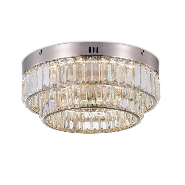 Stella Two-Tier LED Satin Nickel Flush Mount