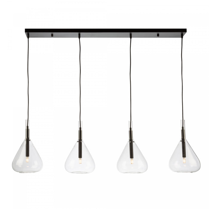 Conic 4-Light Black Ceiling Light