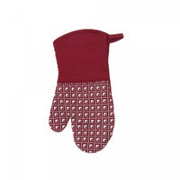 Silicon Print Oven Mitt Geo Red - Set of 4