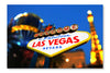 Las Vegas Sign With Vegas Strip 28x42 Wall Art Frame And Fabric Panel