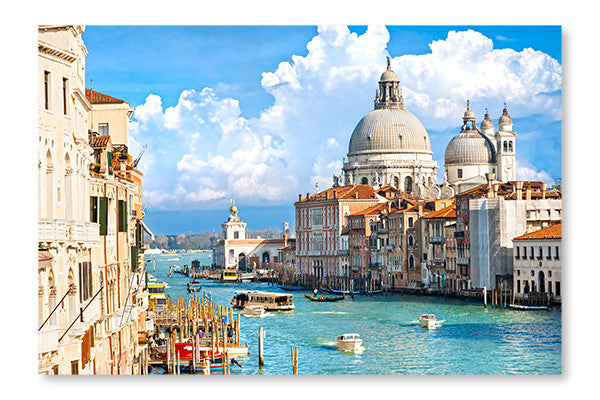 Venice, View Of Grand Canal 24x36 Wall Art Frame And Fabric Panel