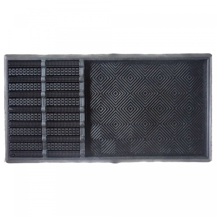 Rubber Black Boot Scrape & Store Floormat