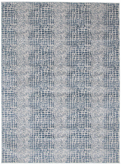 Kecia Blue/cream Rug 8'0" X 10'0" Area Rug